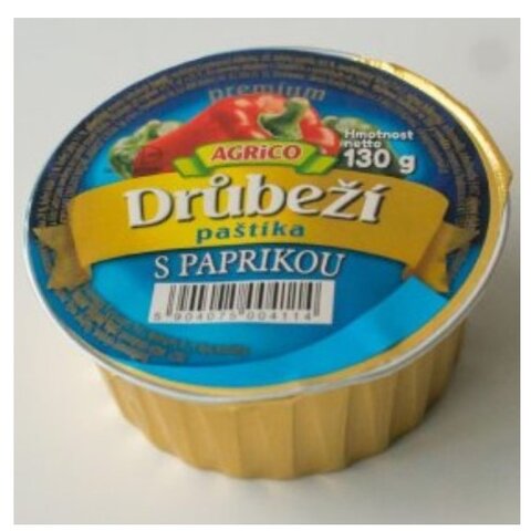 AGRICO DRŮBEŽÍ PAŠTIKA S PAPRIKOU 130G