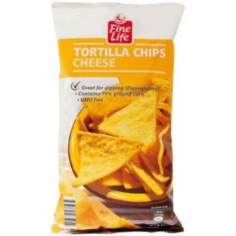 FINE LIFE TORTILLA CHIPS CHEESE 200G