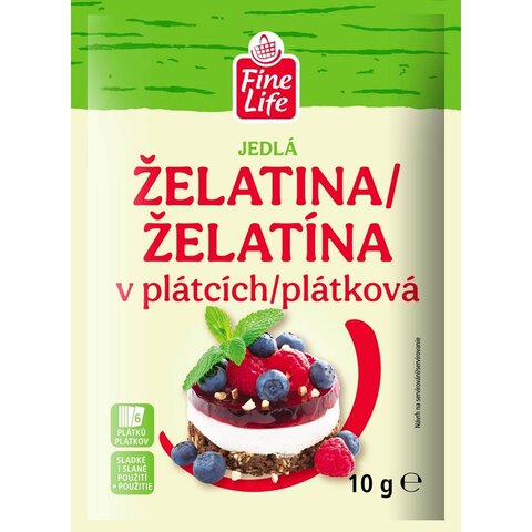 FINE LIFE ŽELATINA V PLÁTCÍCH 10G