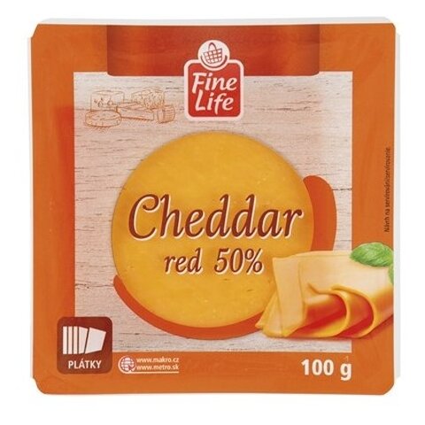 FL CHEDDAR 50% PLÁTKY 100G