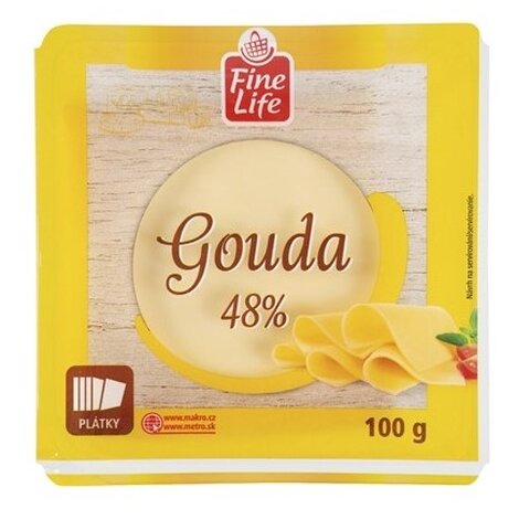 FL GOUDA 48% PLÁTKY 100G