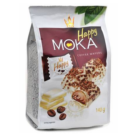 HAPPY MOKA COFFEE WAFERS 140G