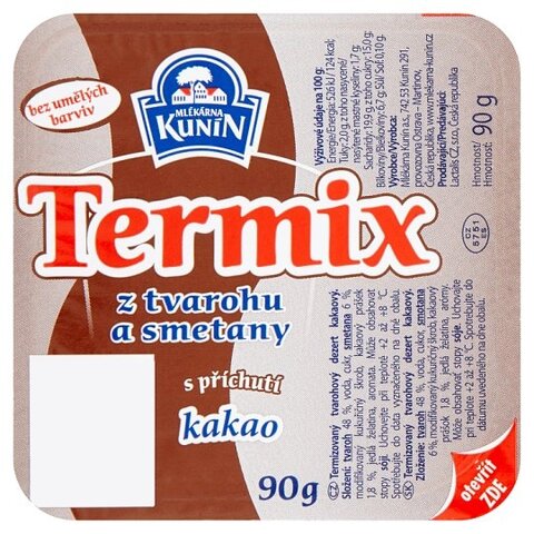 KUNÍN TERMIX S TVAROHEM A SMETANOU-KAKAO 90G
