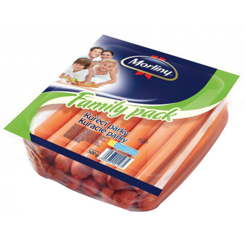 MORLINY FAMILY PACH KUŘECÍ PÁRKY 1KG