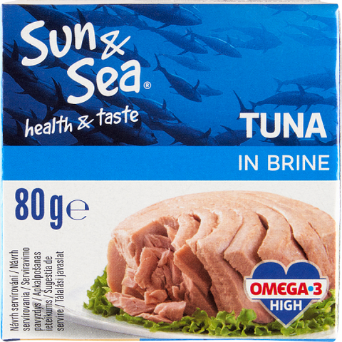 SUN&SEA TUNA IN BRINE 80G