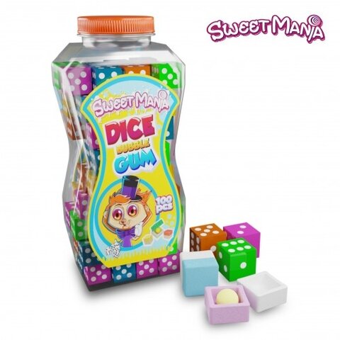 SWEET MANIA DICE BUBBLE GUM 10G