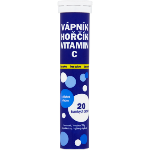 VITAR ŠUMIVÉ TABLETKY 76G VÁPNÍK-HOŘČÍK-VITAMIN C