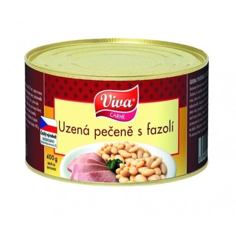 VIVA UZENÁ PEČENĚ S FAZOLÍ 400G