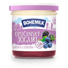 BOHEMILK OPOČENSKÝ JOGURT BORŮVKA - OSTRUŹINA 150G