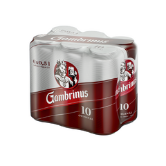 GAMBRINUS ORIGINAL 10° 500ML PLECH