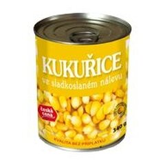 KUKUŘICE VE SLADKOKYSELÉM NÁLEVU 340G/PP285G