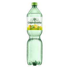 ONDRÁŠOVKA LIMETKA A CITRON JEMNĚ PERLIVÁ 1,5L PET