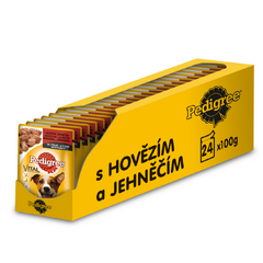 PEDIGREE S HOVĚZÍM A JEHNĚČÍM 100G