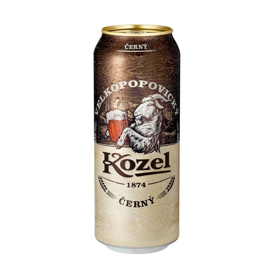 VELKOPOPOVICKÝ KOZEL ČERNÝ PLECH 500ML